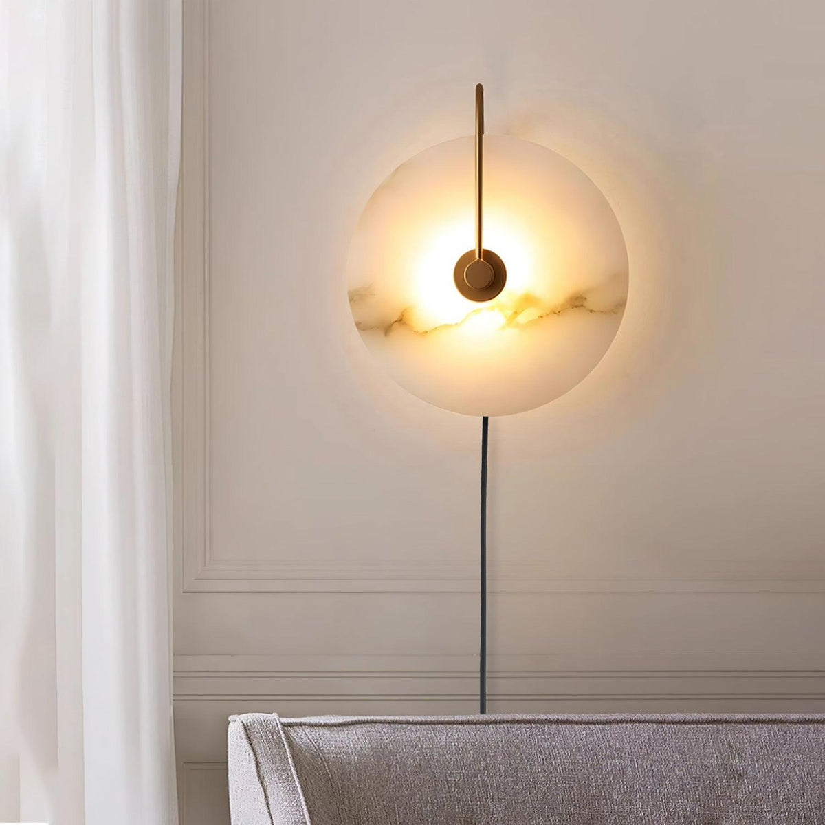 Alabaster LED Plug-In Wall Lamp Wall lamp
