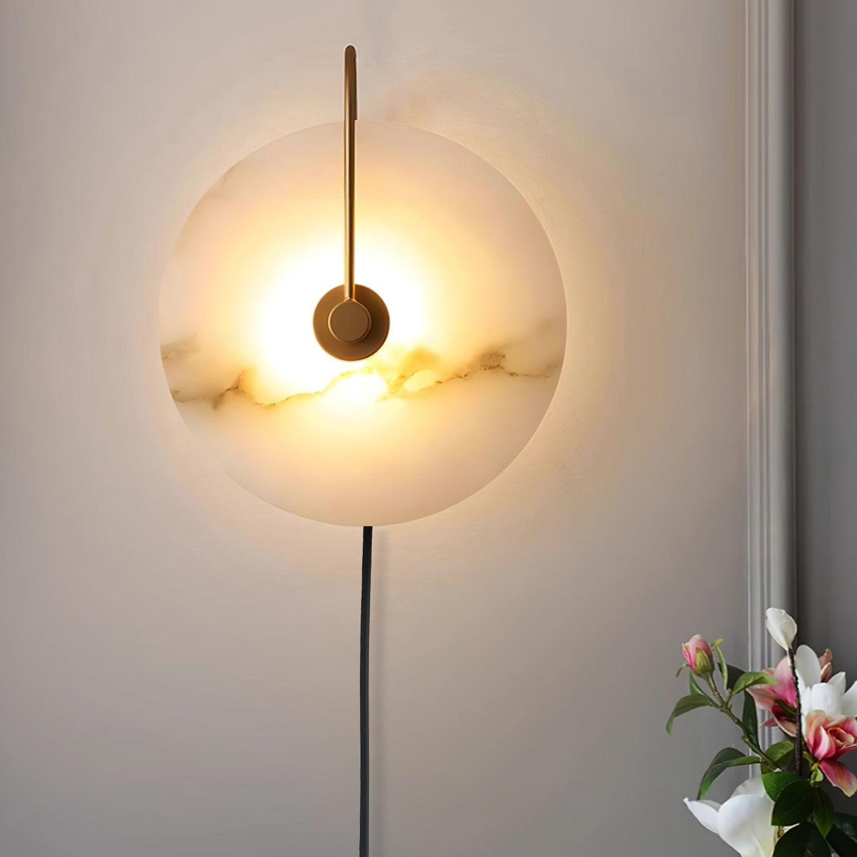 Alabaster LED Plug-In Wall Lamp Wall lamp