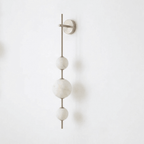 Alabaster Orb Column Wall Sconce