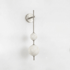Alabaster Orb Column Wall Sconce