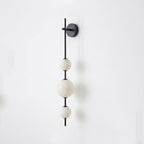 Alabaster Orb Column Wall Sconce
