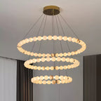 Alabaster Orb Ring Chandelier