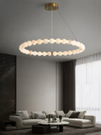 Alabaster Orb Ring Chandelier
