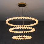 Alabaster Orb Ring Chandelier