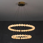 Alabaster Orb Ring Chandelier