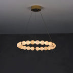 Alabaster Orb Ring Chandelier