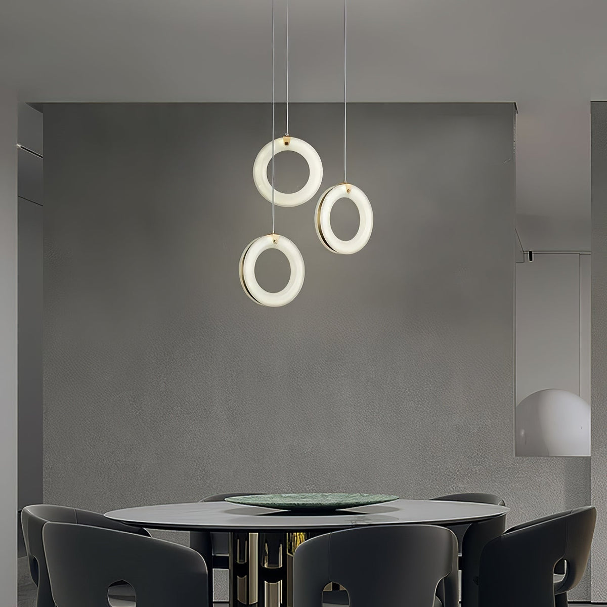 Alabaster Ring Pendant Light
