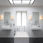 Alabaster Staircase Plug-in Wall Lamp