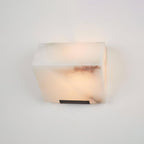 Alabaster Staircase Wall Lamp L 5.5″ x H 5.1″ / L 14cm x H 13cm (Power~5W 400lumens) / White / Warm Light Wall lamp