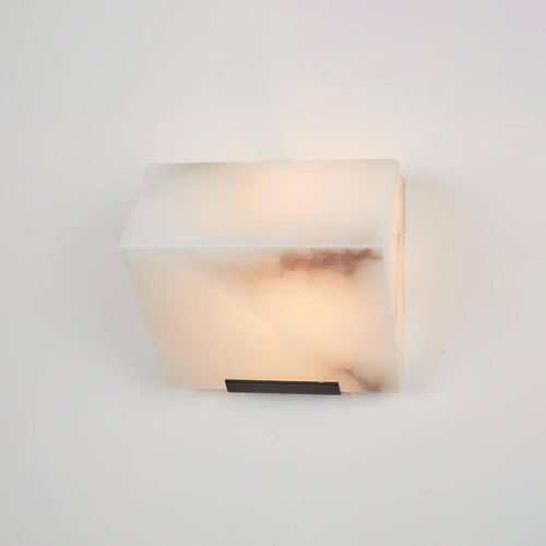 Alabaster Staircase Wall Lamp L 5.5″ x H 5.1″ / L 14cm x H 13cm (Power~5W 400lumens) / White / Warm Light Wall lamp