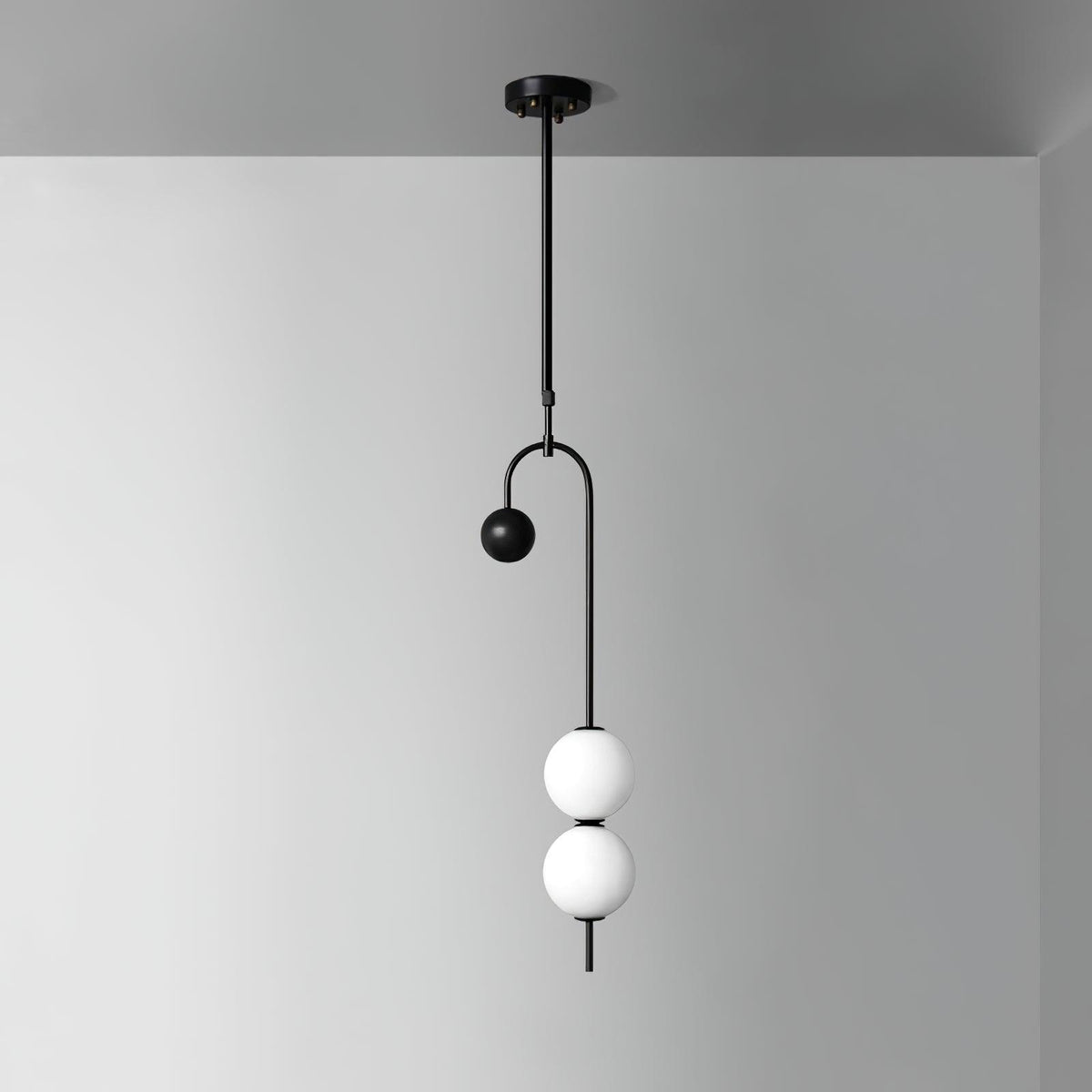 Alina Pendant Light Style A ∅ 8.7″ x H 39.4″ / Dia 22cm x H 100cm / Black & White / Warm White Pendant light