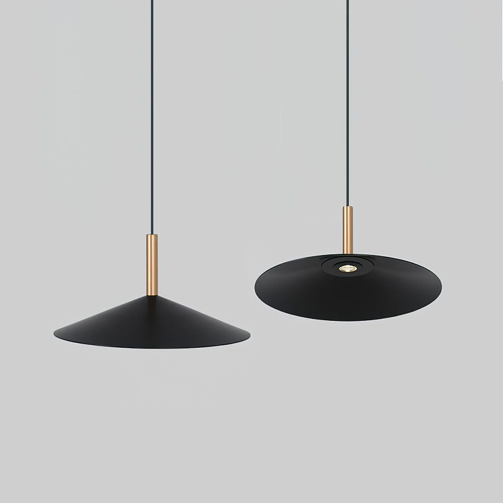 Altura Pendant Lamp ∅ 12.8″ x H 9.1″ / Black / Warm Light Pendant light