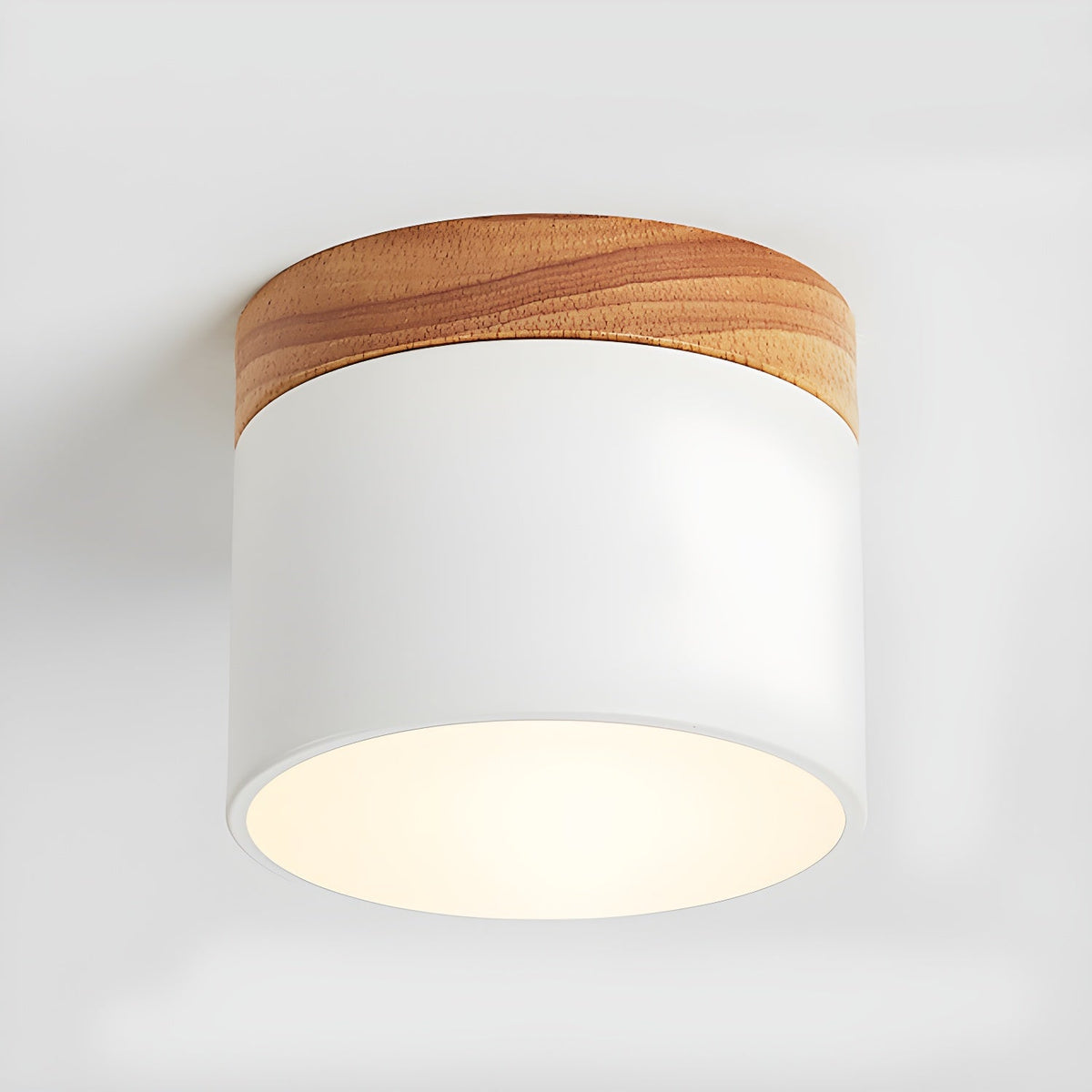 Alva Wooden Surface Downlight ∅ 3.9″ x H 3.1″ / White / Warm Light 1001 Ceiling lamp
