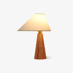 Alvin Table Lamp ∅ 15″ x H 17.7″ / Wood Color & White / US Plug Table lamp