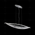 Amaca Pendant Light L 39.4″ x W 7.9″ x H 7.9″ / L 100cm x W 20cm x H 20cm / Chrome & Clear / Warm Light Chandelier
