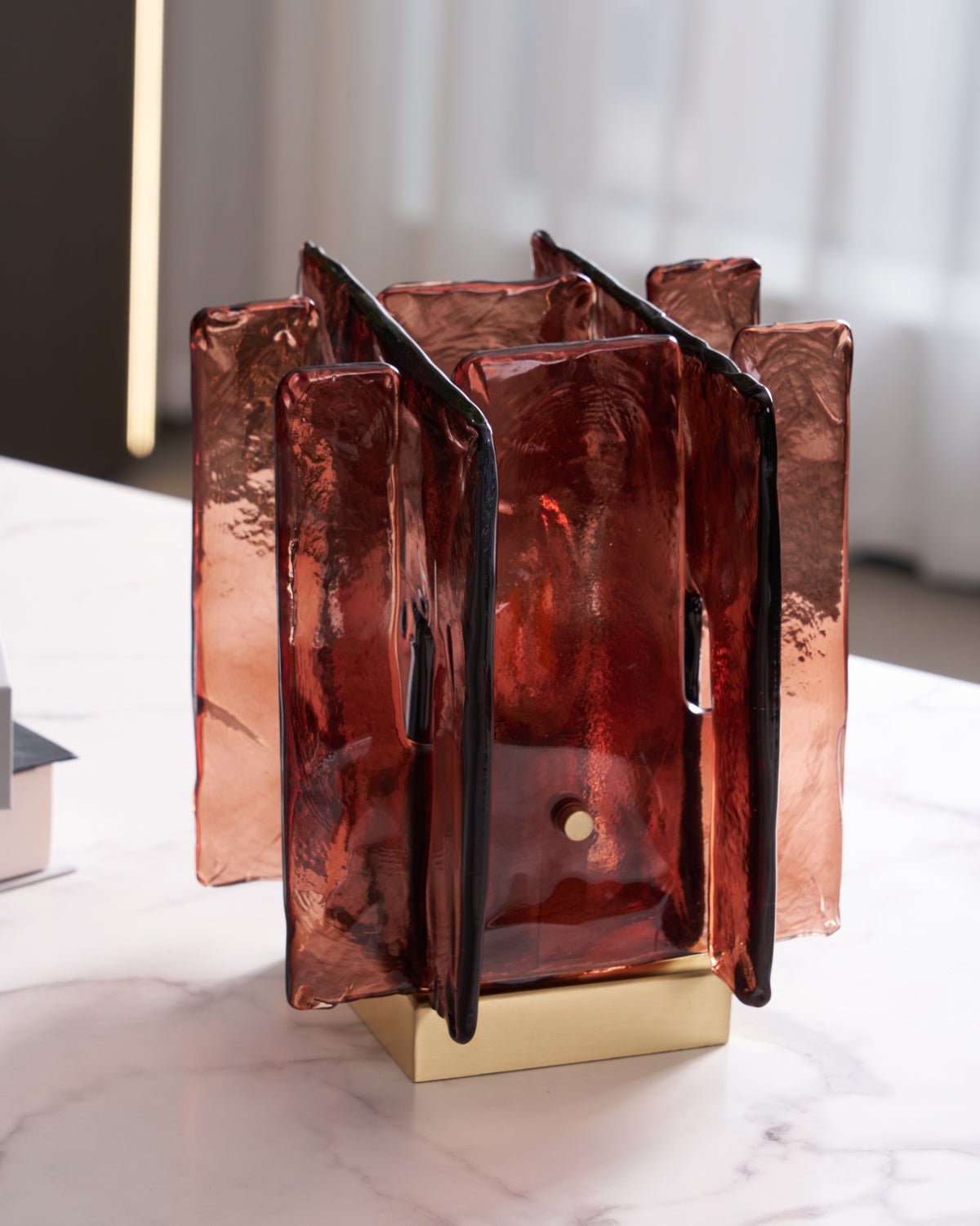 Amber Building Block Table Lamp