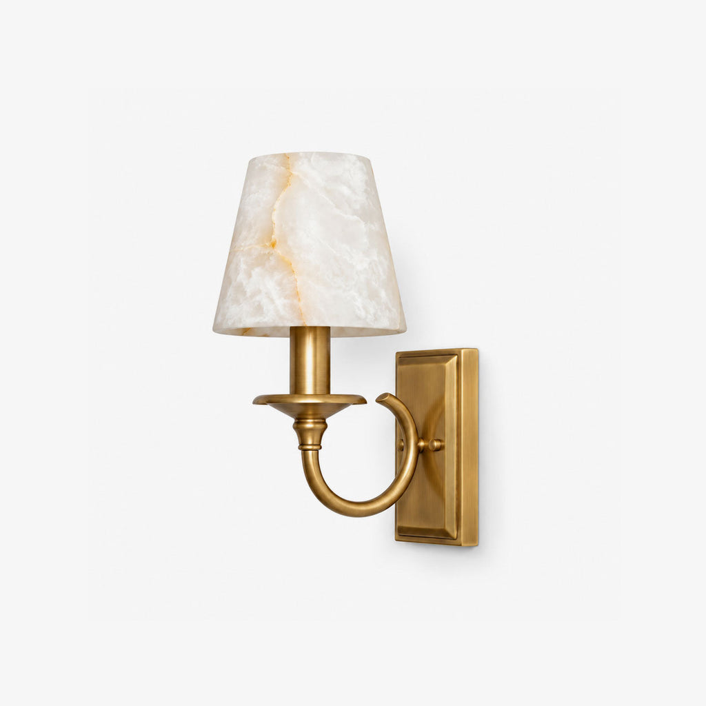 Ambrevil Alabaster Shade Wall Sconce