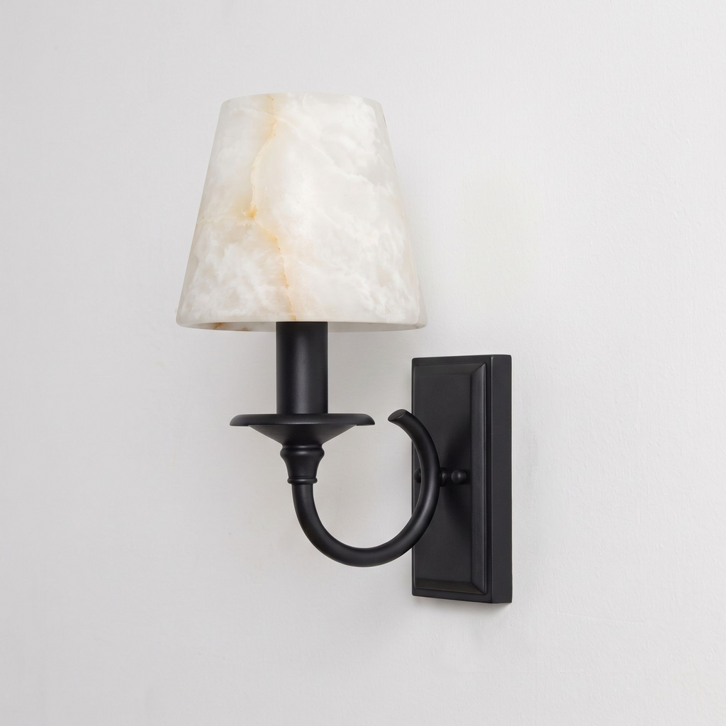 Ambrevil Alabaster Shade Wall Sconce