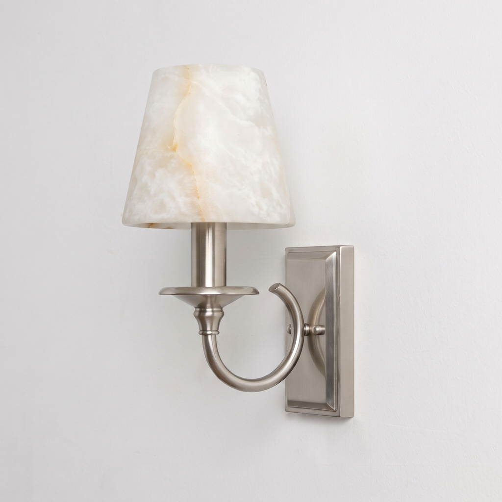 Ambrevil Alabaster Shade Wall Sconce