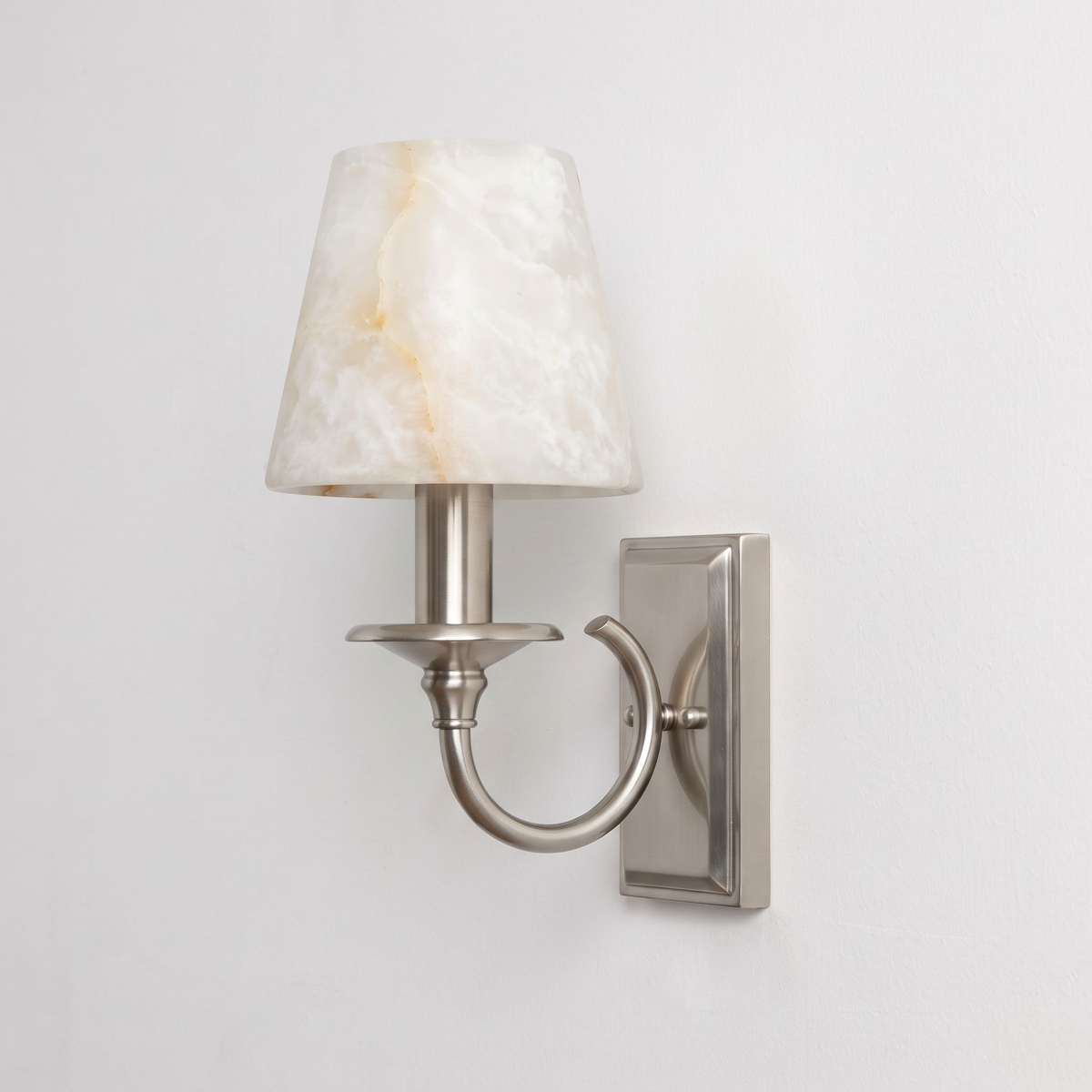 Ambrevil Alabaster Shade Wall Sconce