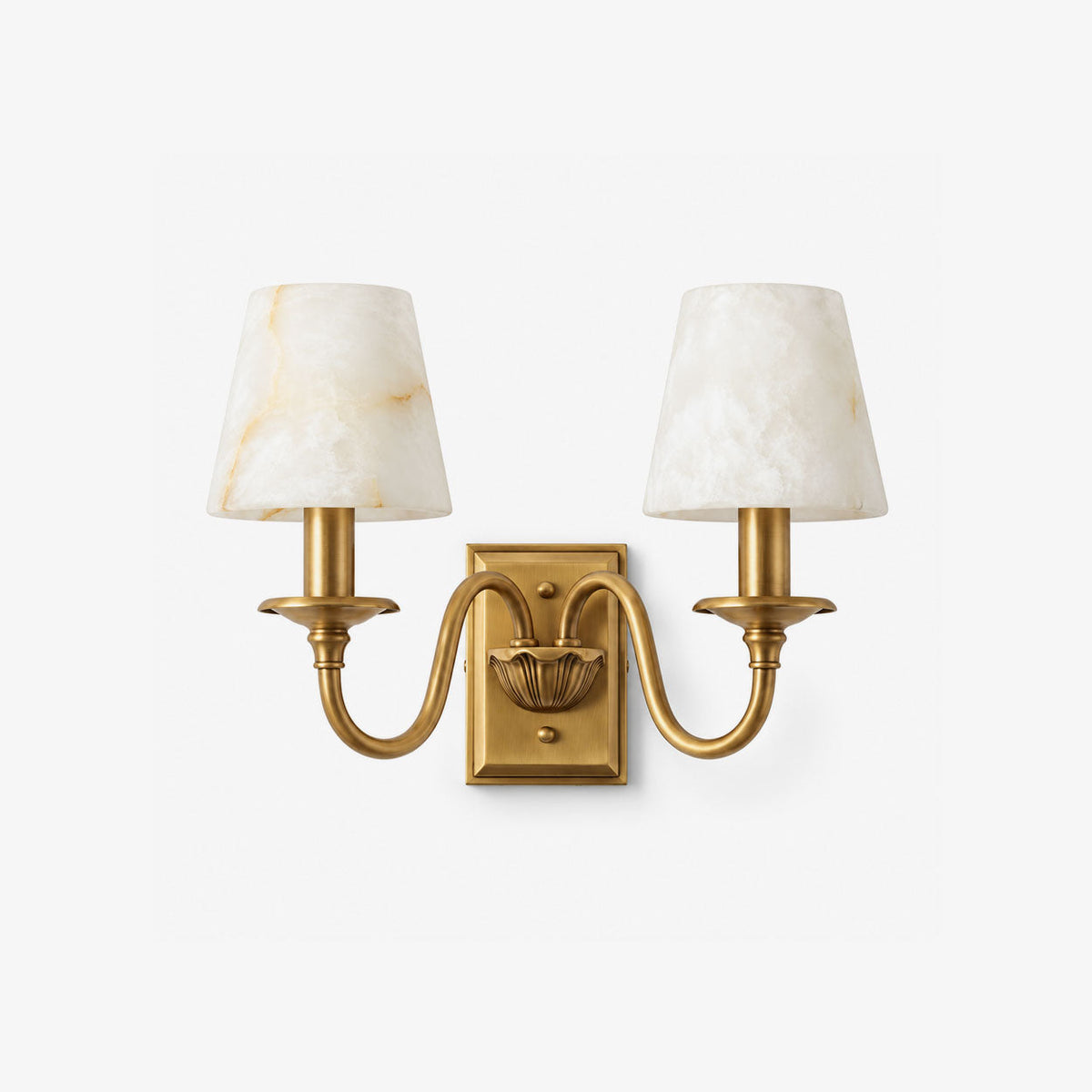 Ambrevil Alabaster Double Wall Sconce