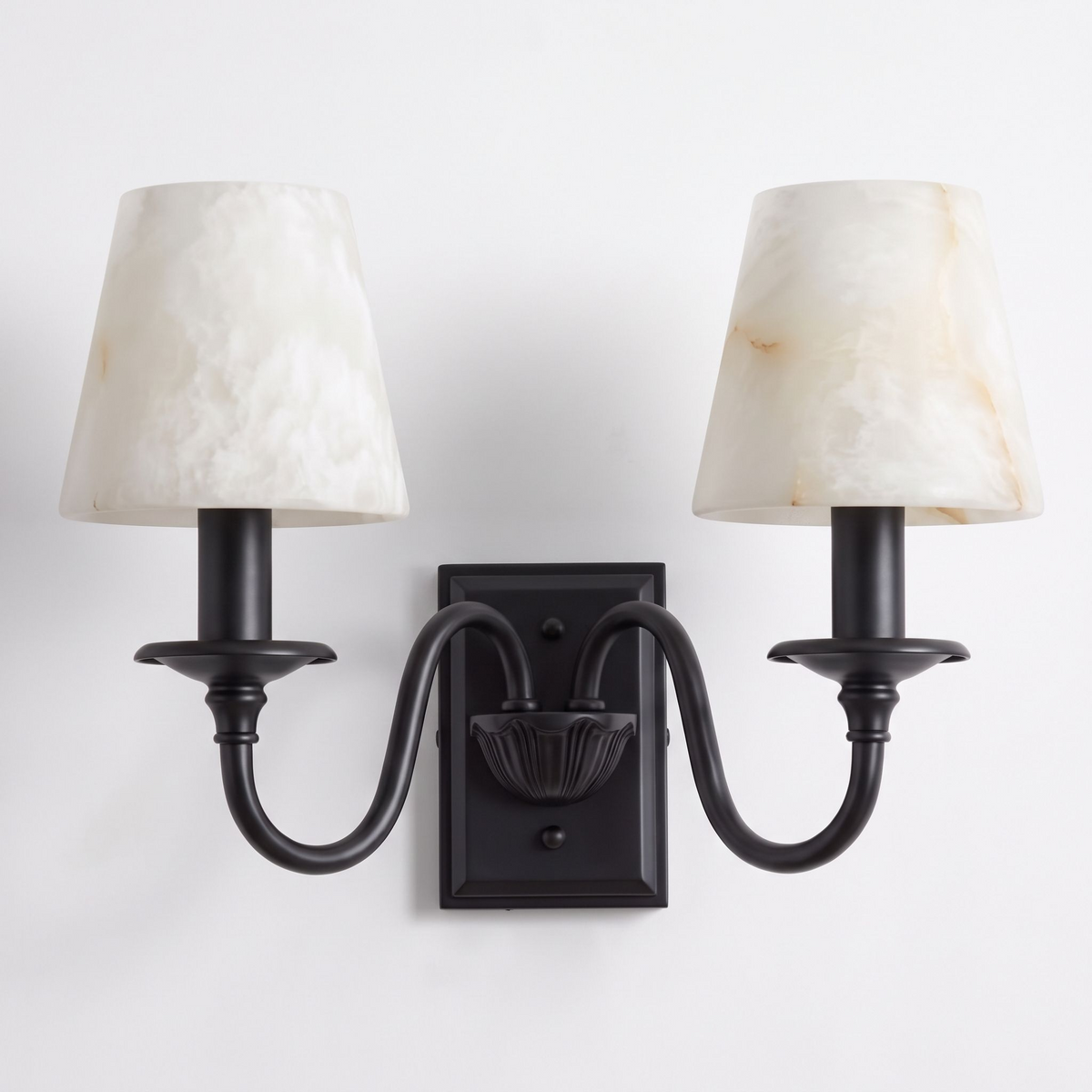Ambrevil Alabaster Double Wall Sconce