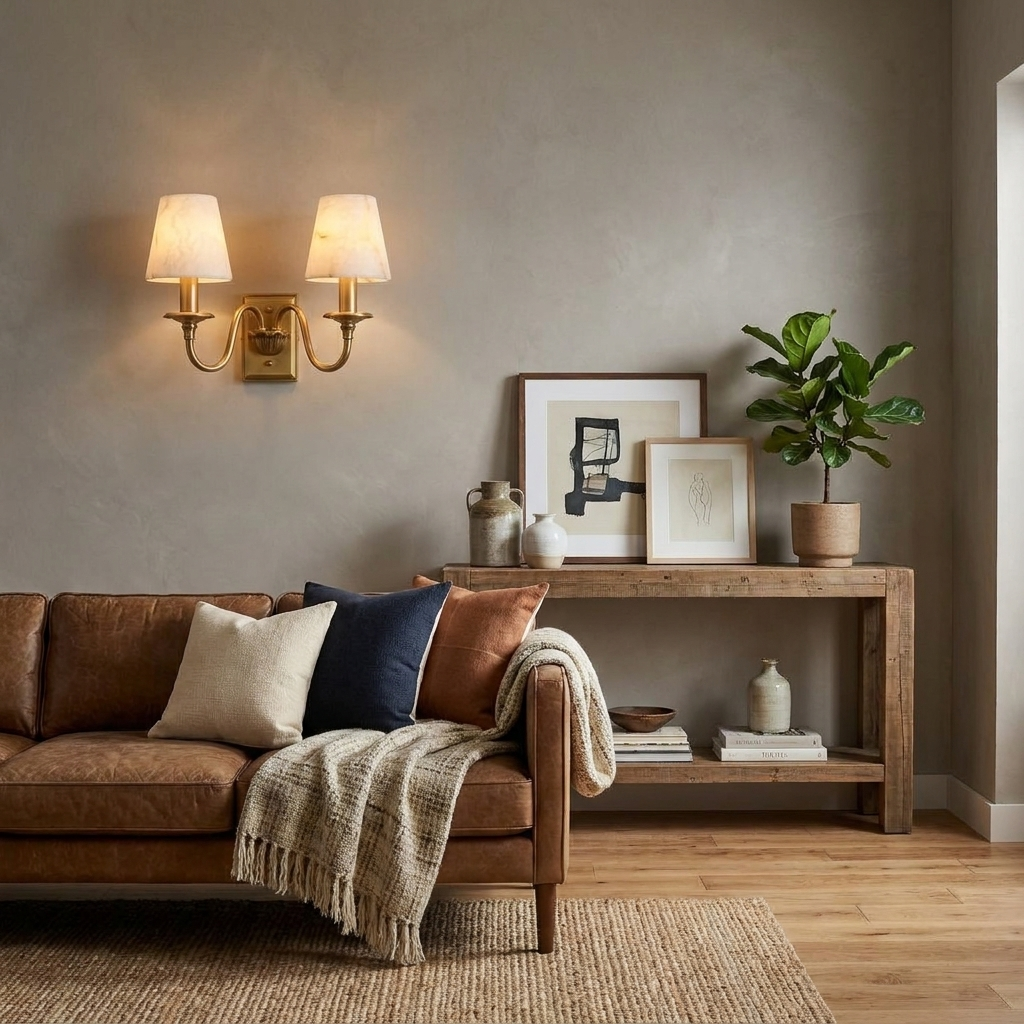 Ambrevil Alabaster Double Wall Sconce