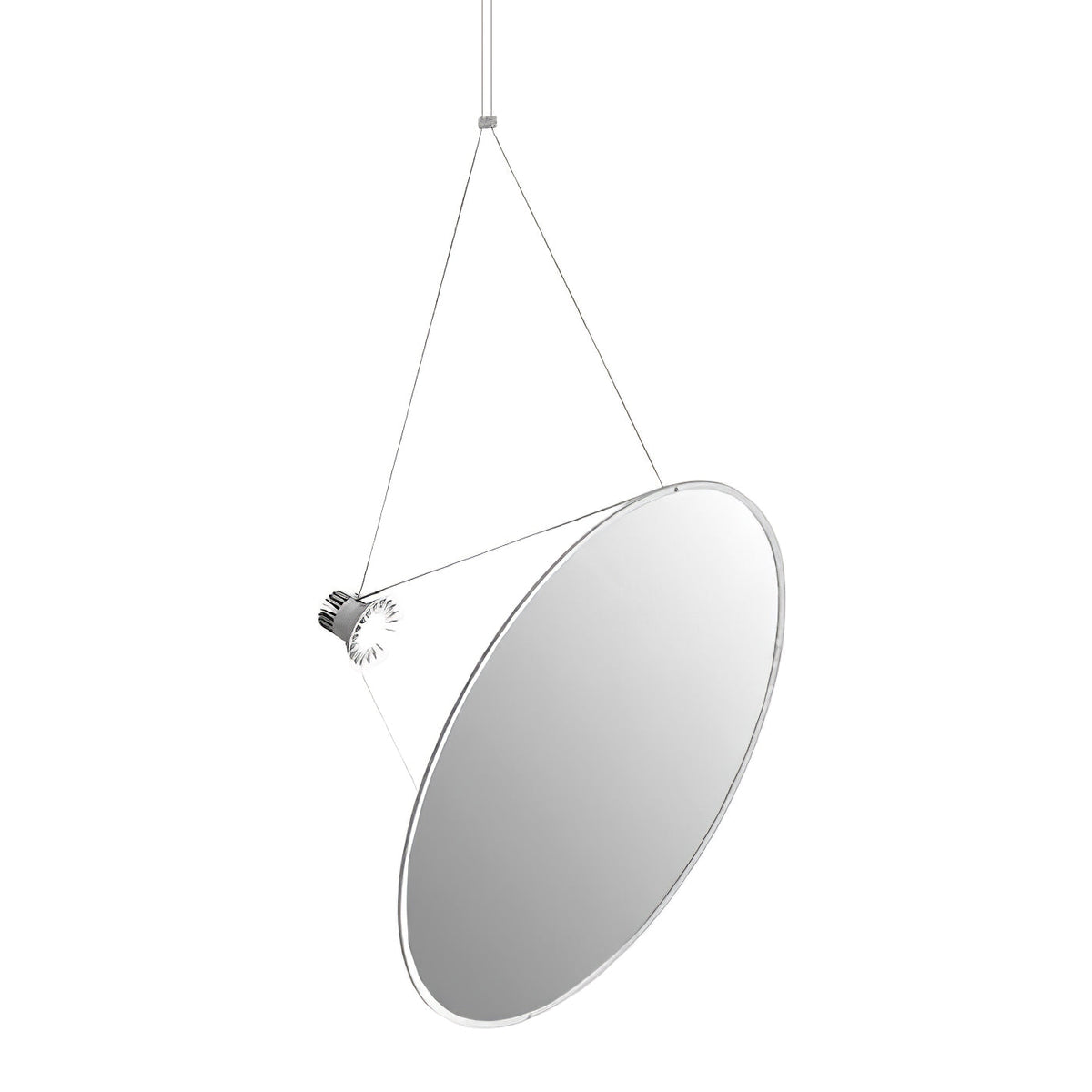 Amisol Pendant Lamp ∅ 19.7’’ x 15.7’’ / Dia 50cm x H 40cm / Chrome / Warm Light Pendant light