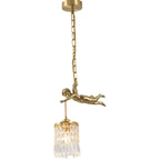 Angel Pendant Light ? 9.8″ x H 19.7″ / Dia 25cm x H 50cm / Brass + Clear Pendant light