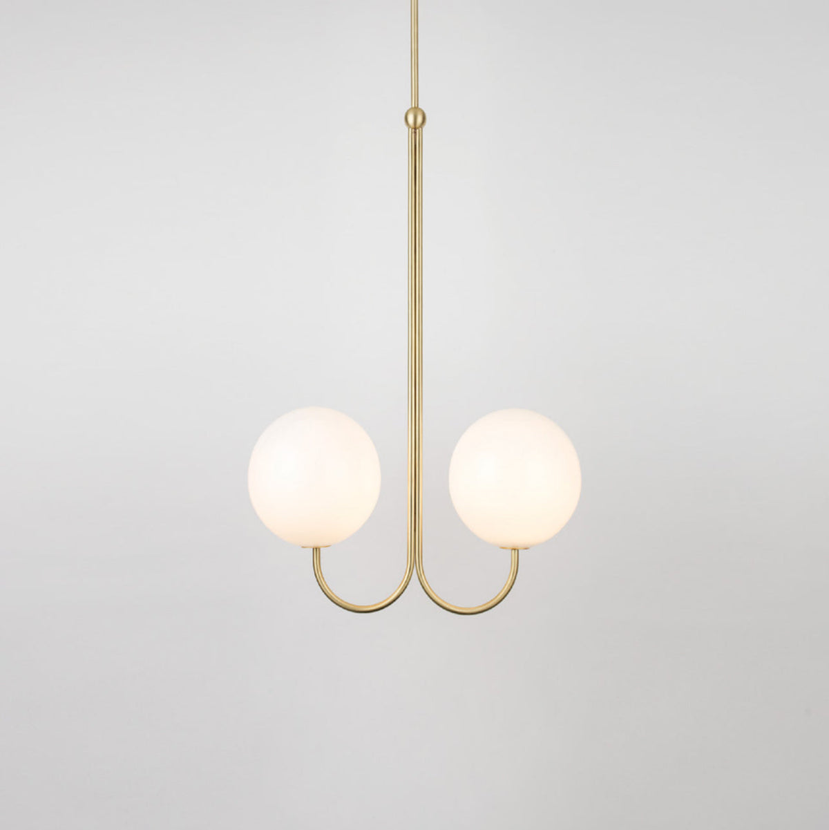Angle Pendant Light 2 heads ∅ 15″ x H 34.6″ / Dia 38cm x H 88cm / Polished Brass Pendant light