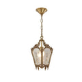 Antique Empire Pendant Lamp ∅ 9.1″ x H 11.8″ / Dia 23cm x H 30cm / Frosted white & Brass Chandelier