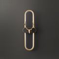 Antlers Halo Wall Lamp L 5.1″ x W 2.4″ x H 15.7″ / L 13cm x W 6cm x H 40cm / Brass + Black / Three-color changing light