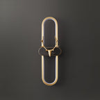 Antlers Halo Wall Lamp L 5.1″ x W 2.4″ x H 15.7″ / L 13cm x W 6cm x H 40cm / Brass + Black / Three-color changing light