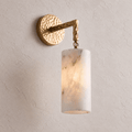 Anvil Hammered Alabaster Wall Sconce