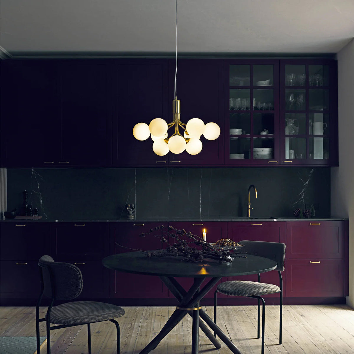 Glass Sphere Cluster Chandelier Chandelier