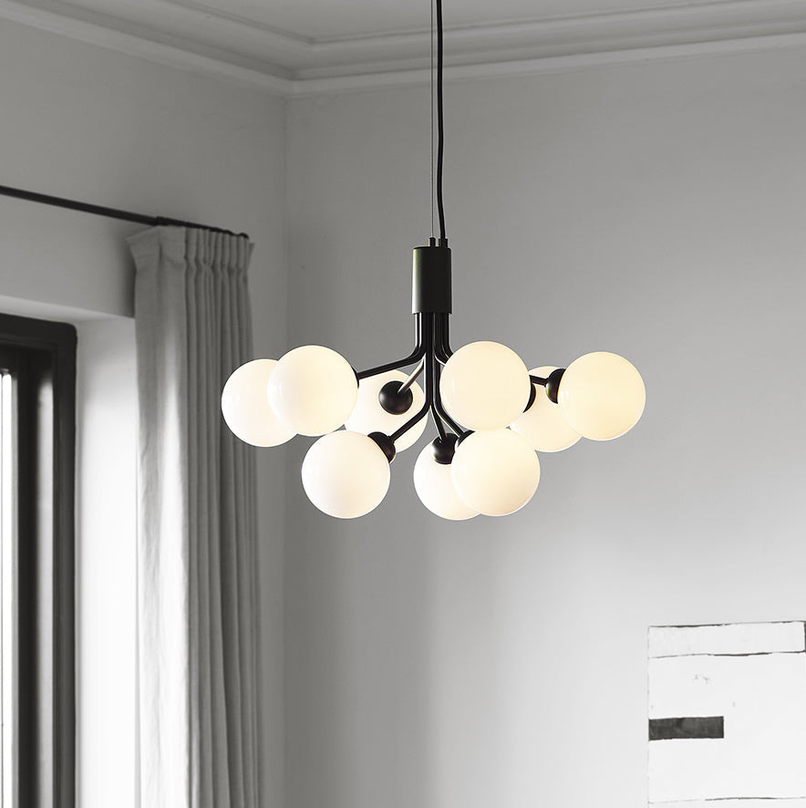 Glass Sphere Cluster Chandelier Chandelier