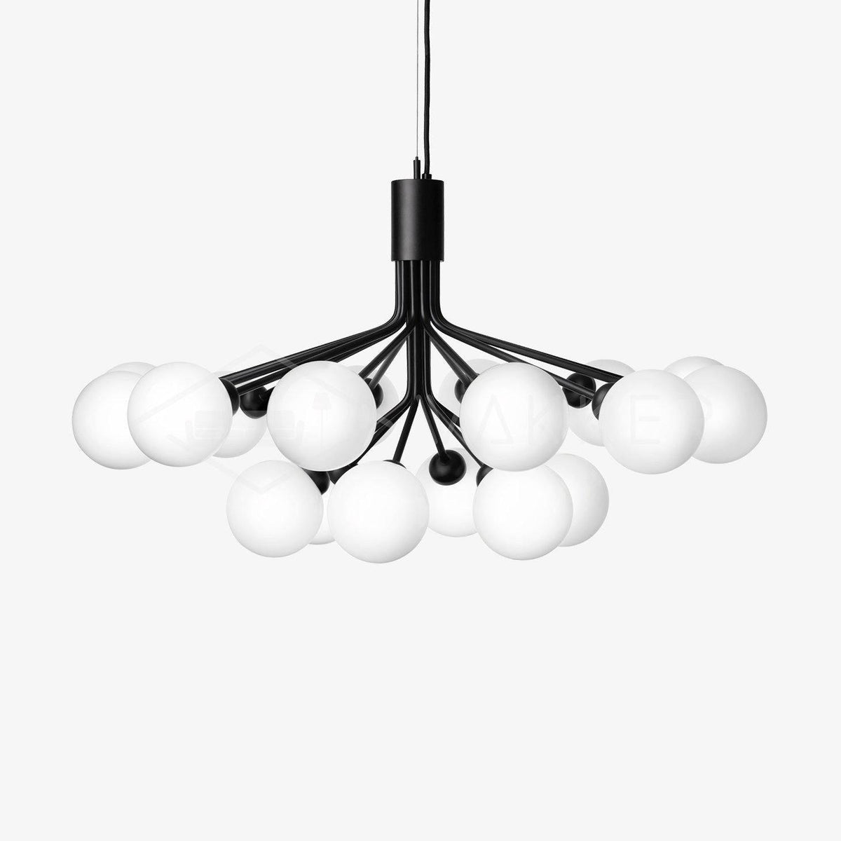 Apiales Chandelier 18heads ∅ 39.4″ x H 21.7″ / Dia 100cm x H 55cm / Black / White Chandelier