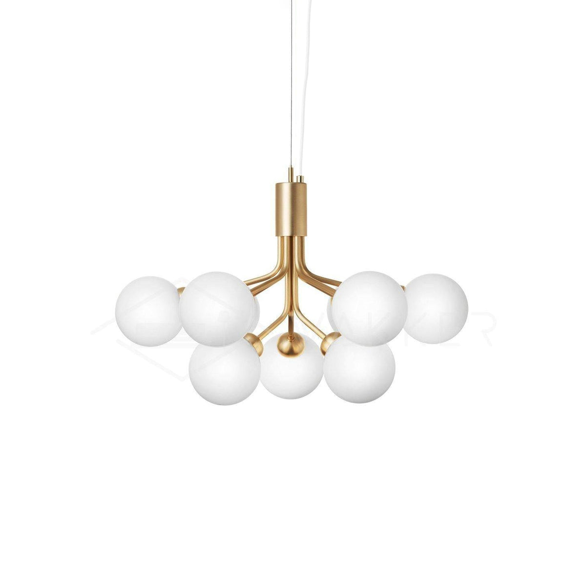 Apiales Chandelier 9heads ∅ 23.6″ x H 15.8″ / Dia 60cm x H 40cm / Gold / White Chandelier