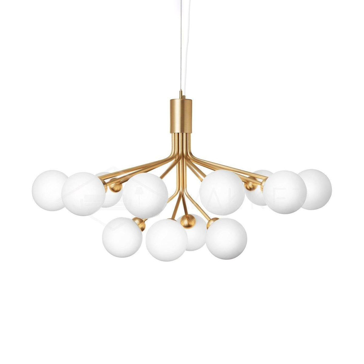 Apiales Chandelier 12heads ∅ 31.5″ x H 19.7″ / Dia 80cm x H 50cm / Gold / White Chandelier