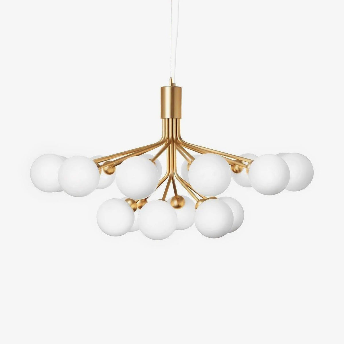 Apiales Chandelier 18heads ∅ 39.4″ x H 21.7″ / Dia 100cm x H 55cm / Gold / White Chandelier