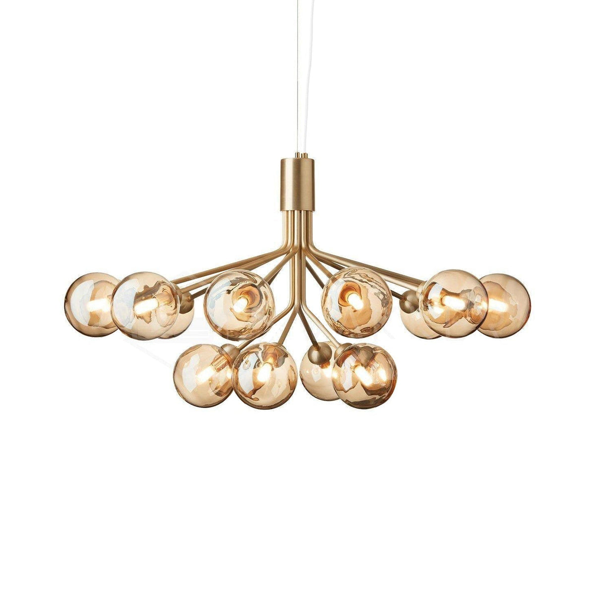 Apiales Chandelier 12heads ∅ 31.5″ x H 19.7″ / Dia 80cm x H 50cm / Gold / Amber Chandelier