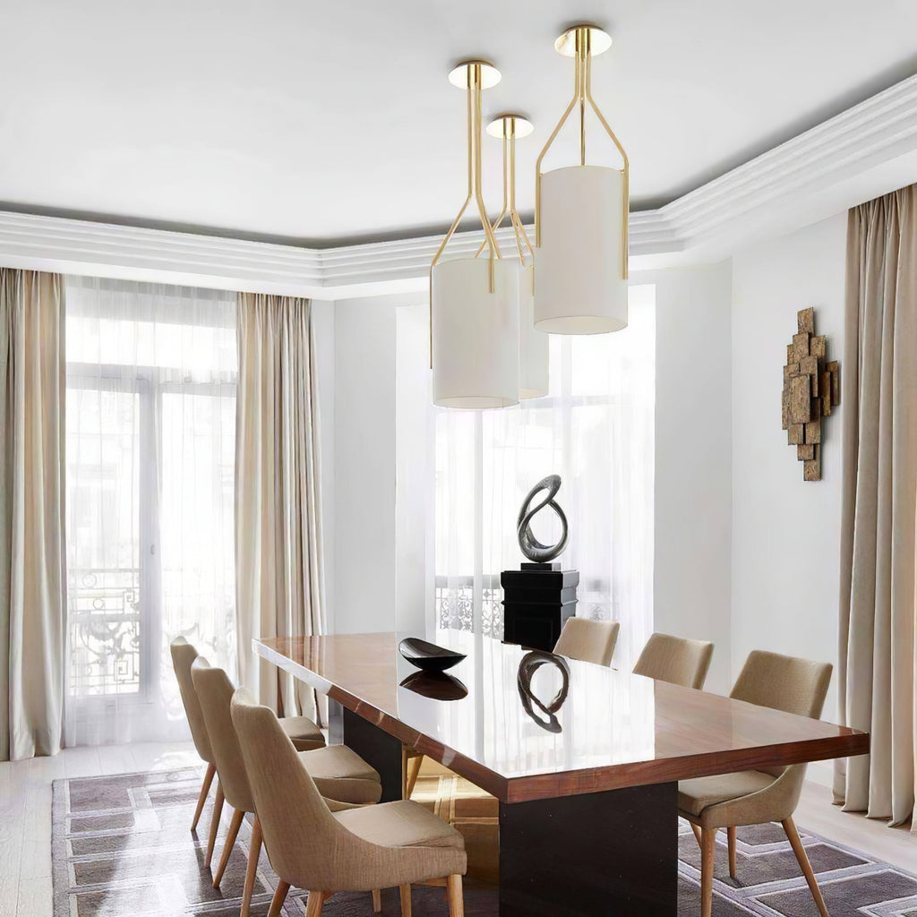 Thorne Linen Cylinder Chandelier