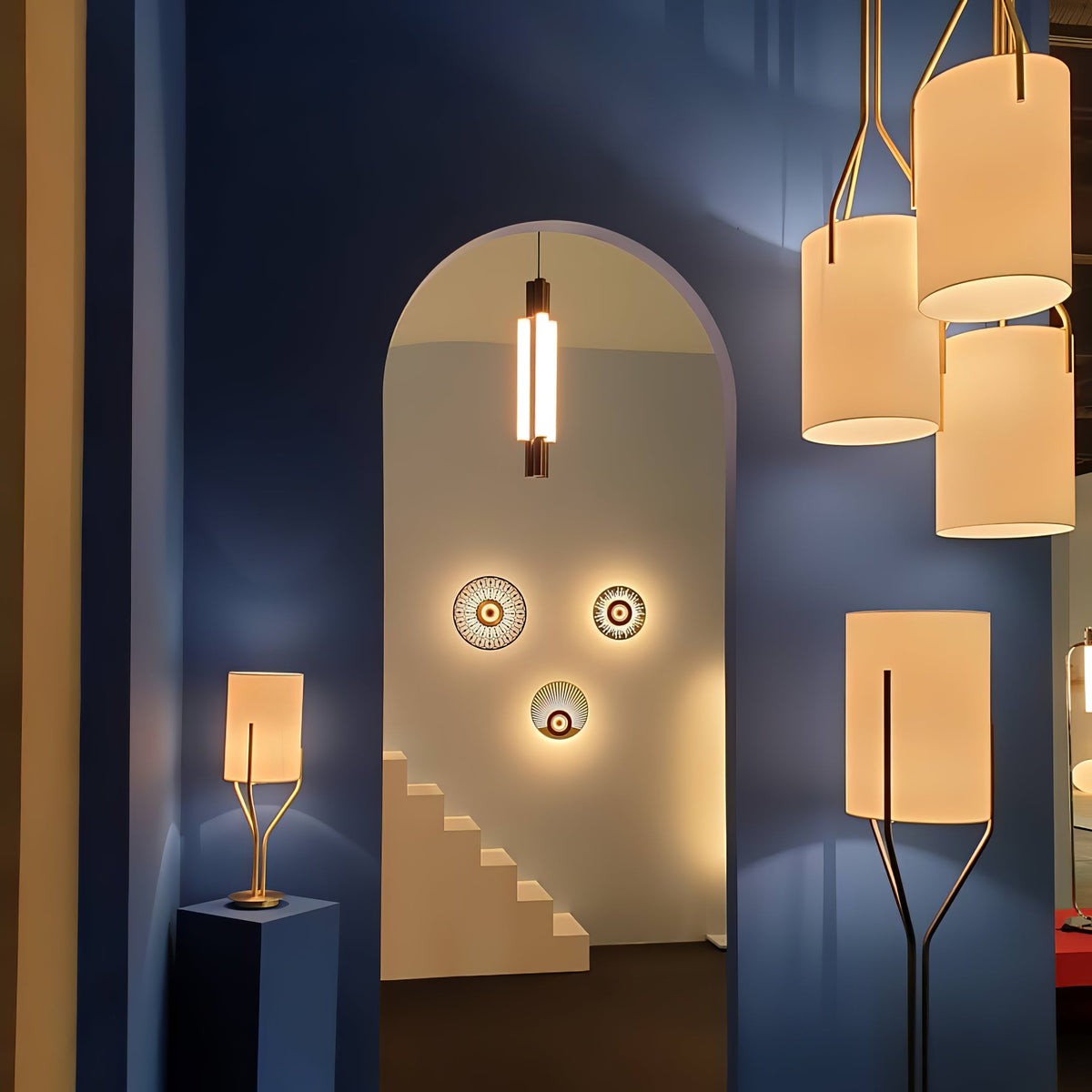 Thorne Linen Cylinder Chandelier