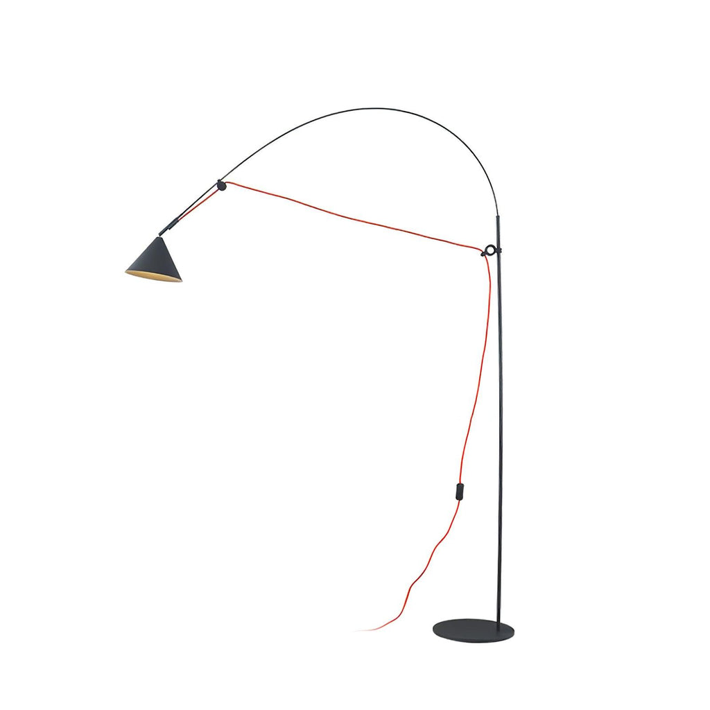 Flexora Luxe Floor Lamp ∅ 13″ x H 125.6″ Orange Wire / Warm Light / US Plug Floor lamp