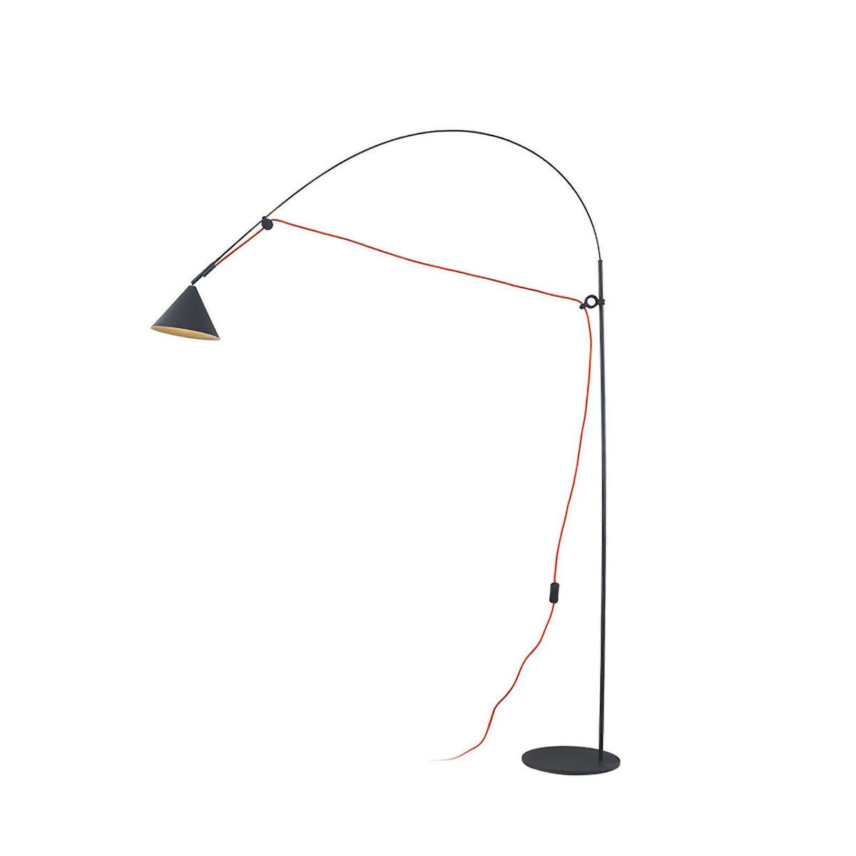 Flexora Luxe Floor Lamp ∅ 13″ x H 125.6″ Orange Wire / Warm Light / US Plug Floor lamp
