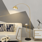 Arc Bell Floor Lamp ∅ 11″ x W 37.4″ x H 68.9″ / Dia 28cm x W 95cm x H 175cm / Gold / US plug Floor lamp