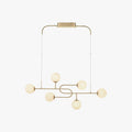 Arc Globe Escalante Chandelier 6 heads L 47.2″ x H 59″ / L 120cm x H 150cm / Gold Pendant light