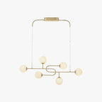 Arc Globe Escalante Chandelier 6 heads L 47.2″ x H 59″ / L 120cm x H 150cm / Gold Pendant light