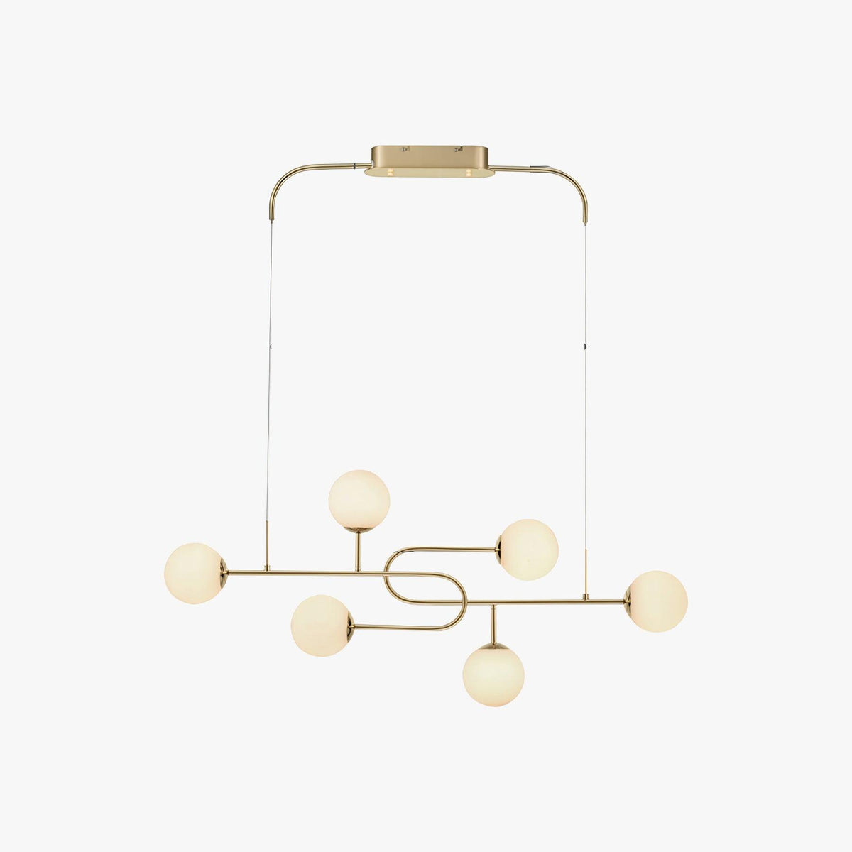 Arc Globe Escalante Chandelier 6 heads L 47.2″ x H 59″ / L 120cm x H 150cm / Gold Pendant light