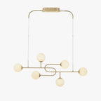 Arc Globe Escalante Chandelier 6 heads L 47.2″ x H 59″ / L 120cm x H 150cm / Gold Pendant light